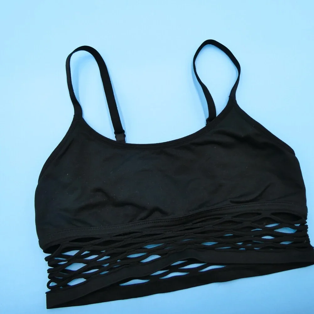 Victorias Secret Bra Small Black Cool & Comfy Pullover Unlined Wireless Lingerie - Picture 4 of 8